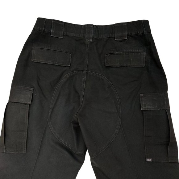 5.11 Tactical Cargo Pants Mens Large Black Tapered Wide Leg Hunting Utility Work - Picture 4 of 10